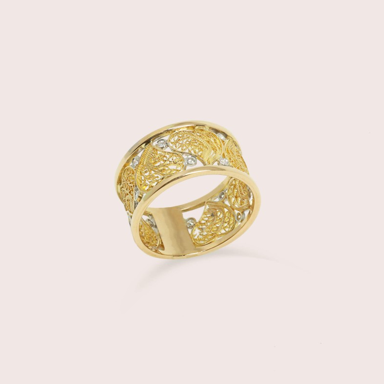 ALIANA FILIGRANA OURO 19,2K | Diamond Filigree