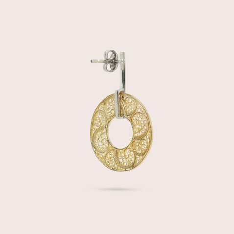 19.2K Gold Filigree Earrings | Diamond Filigree
