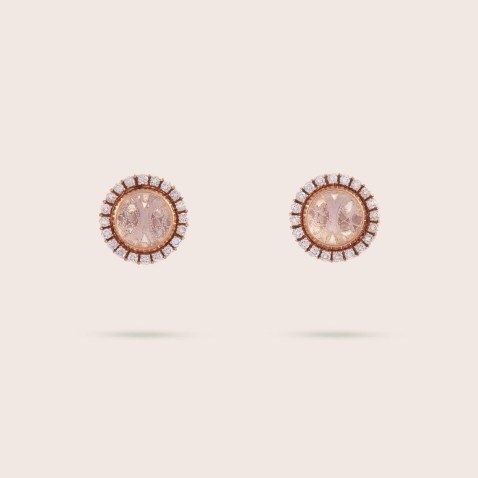 DECO FILIGREE | Rock Crystal and Diamond Earrings