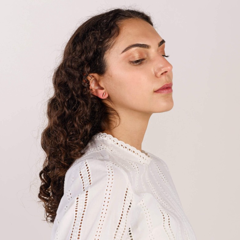 Enamel and Diamond Earrings