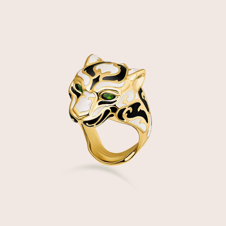 Origen - Zodaria | Anel com Esmalte e Esmeraldas