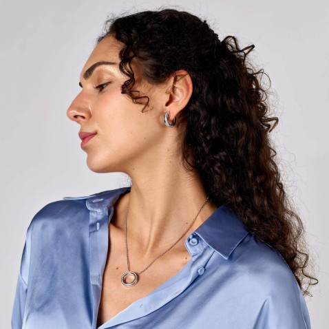 Circles | Colar com Pendente com Diamantes