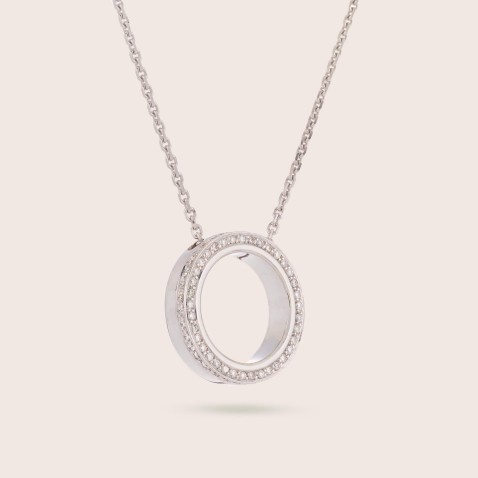 Circles | Colar com Pendente com Diamantes