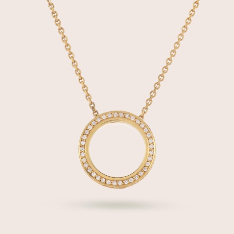 Circles | Colar com Pendente com Diamantes