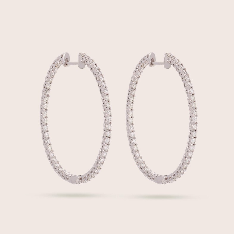 Circles | Diamond Hoop Earrings