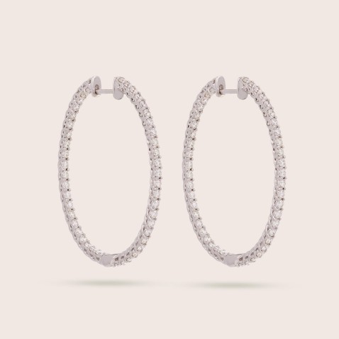 Circles | Diamond Hoop Earrings