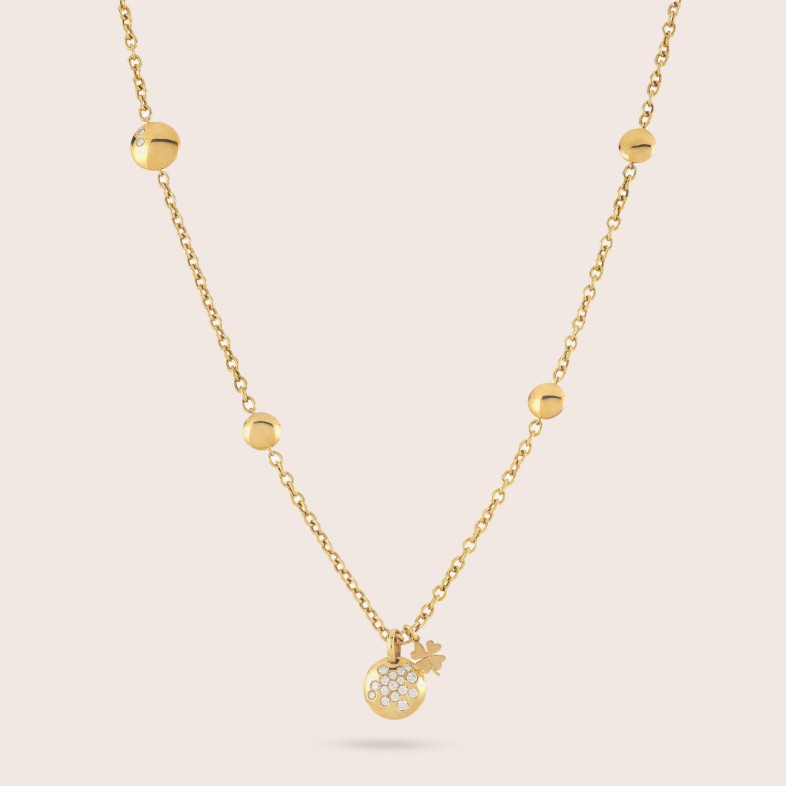 Dahlia | Colar com Pendente com Diamantes