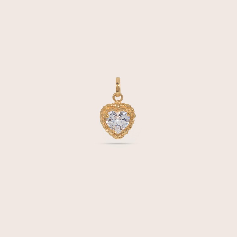 Gold-plated Silver Heart Charm