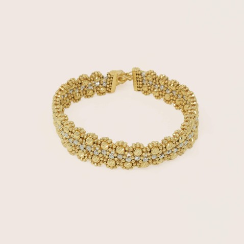 Flexible Bracelet in 18K Yellow and White Gold