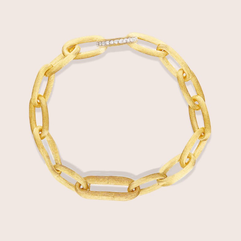 GOLD CHAIN BRACELET WITH DIAMONDS 18K | LIBERA