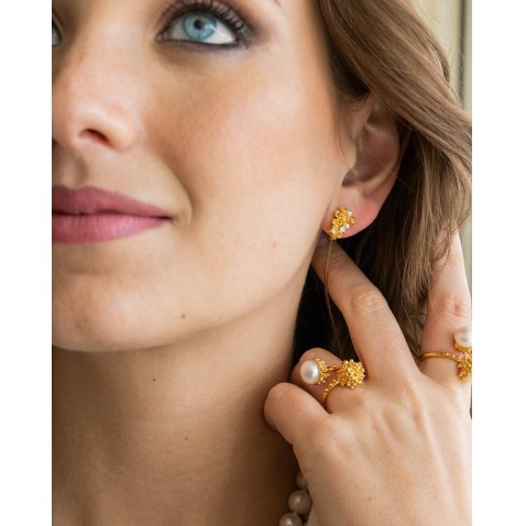 Gold Plated Silver Earrings