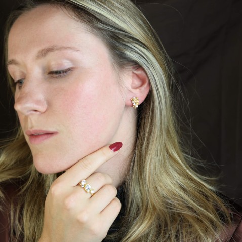 Gold Plated Silver Earrings