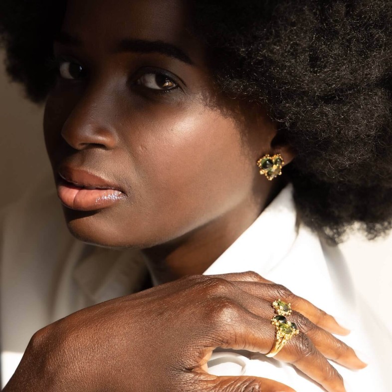 Brincos Prata com Prasiolite