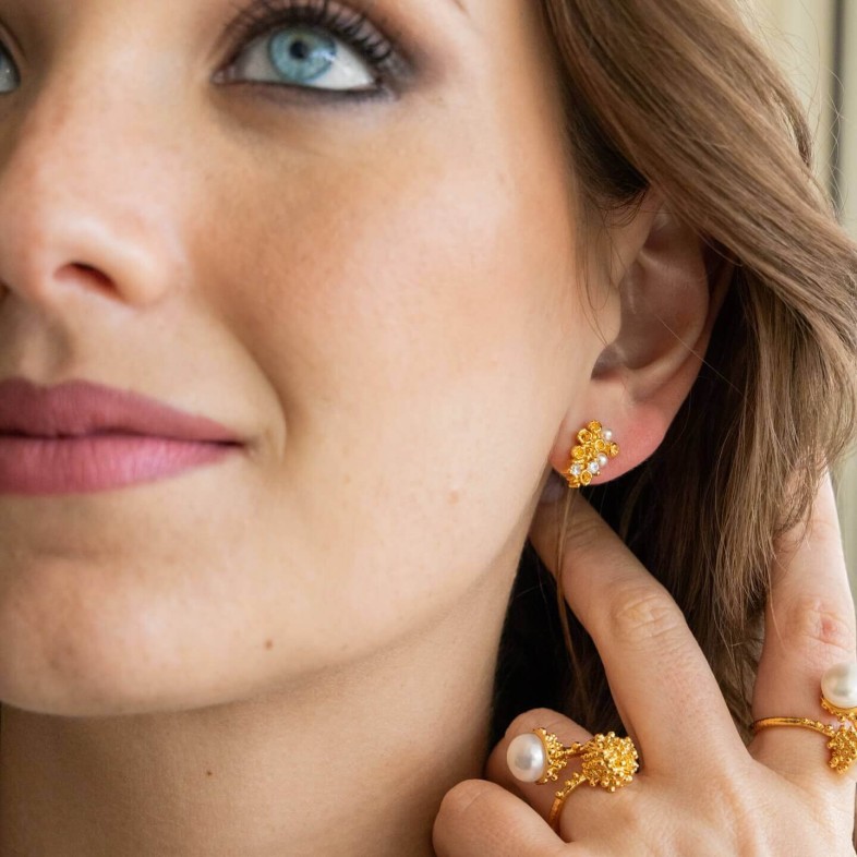 Gold Plated Silver Earrings