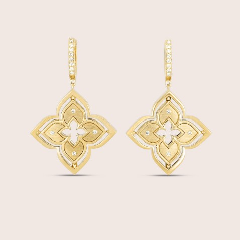 18K Gold Diamond Mother-of-Pearl Earrings | Venetian Princess
