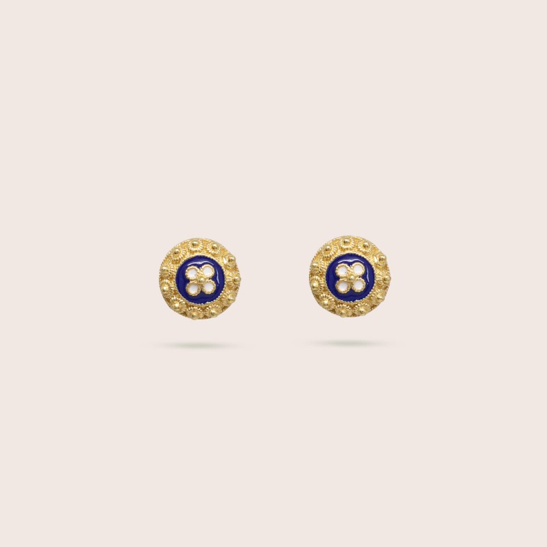 925 SILVER AND ENAMEL EARRINGS | Portuguese Roses
