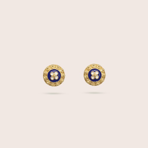 925 SILVER AND ENAMEL EARRINGS | Portuguese Roses