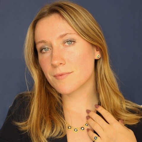 925 SILVER AND ENAMEL EARRINGS | Portuguese Roses