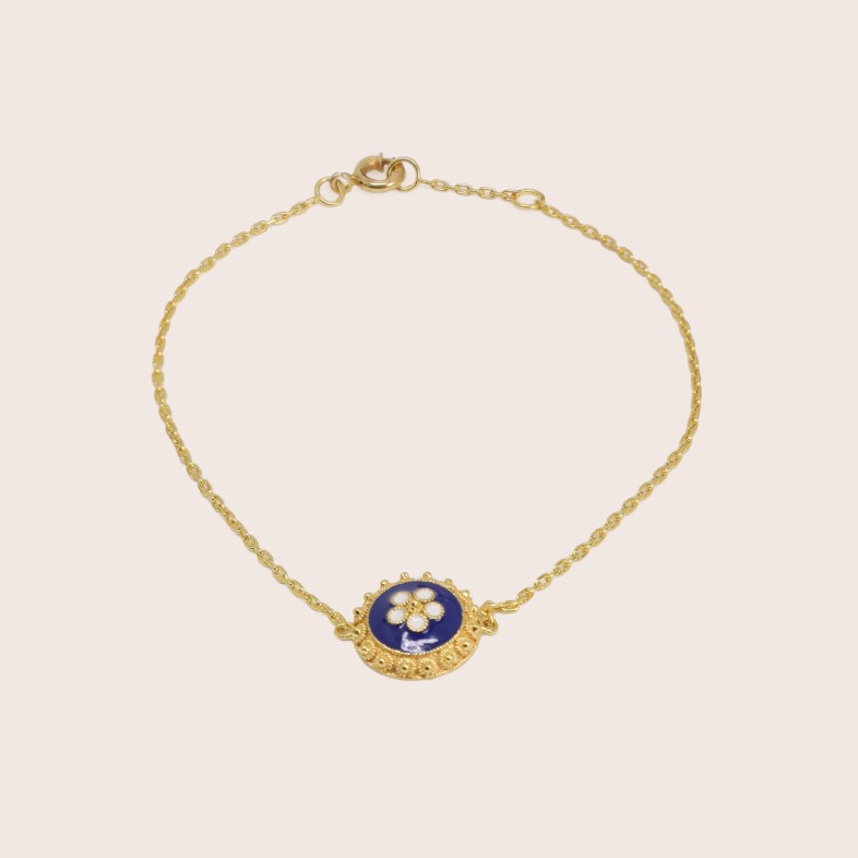 19.2K GOLD AND ENAMEL BRACELET | Portuguese Roses