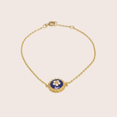 19.2K GOLD AND ENAMEL BRACELET | Portuguese Roses