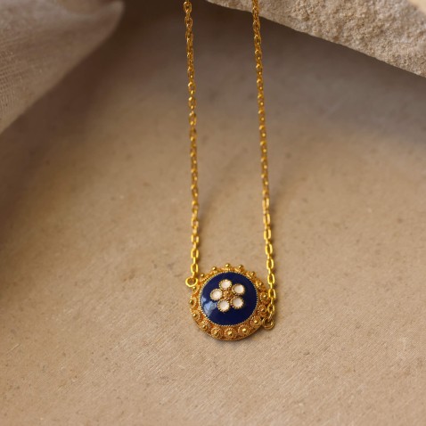 19.2K GOLD AND ENAMEL BRACELET | Portuguese Roses