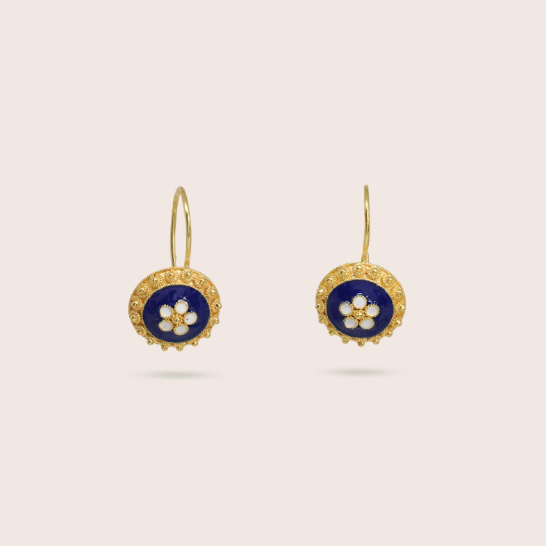 Earrings in 925 Silver with Enamel | Rosas Portuguesas
