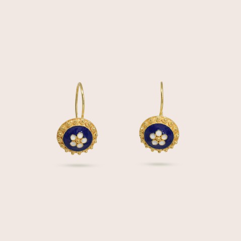 Earrings in 925 Silver with Enamel | Rosas Portuguesas