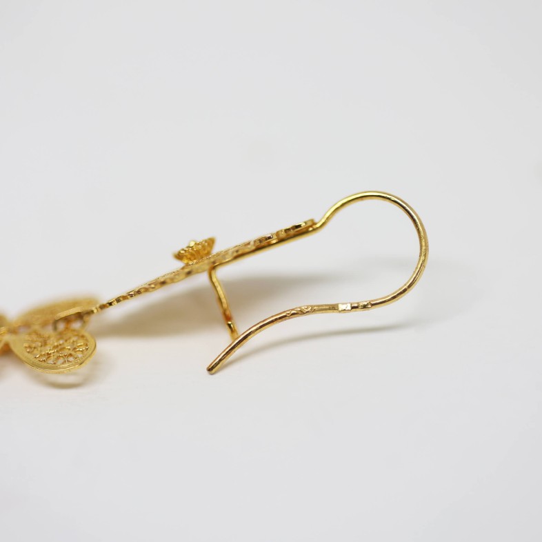 19.2K Gold King Earrings | Filigree