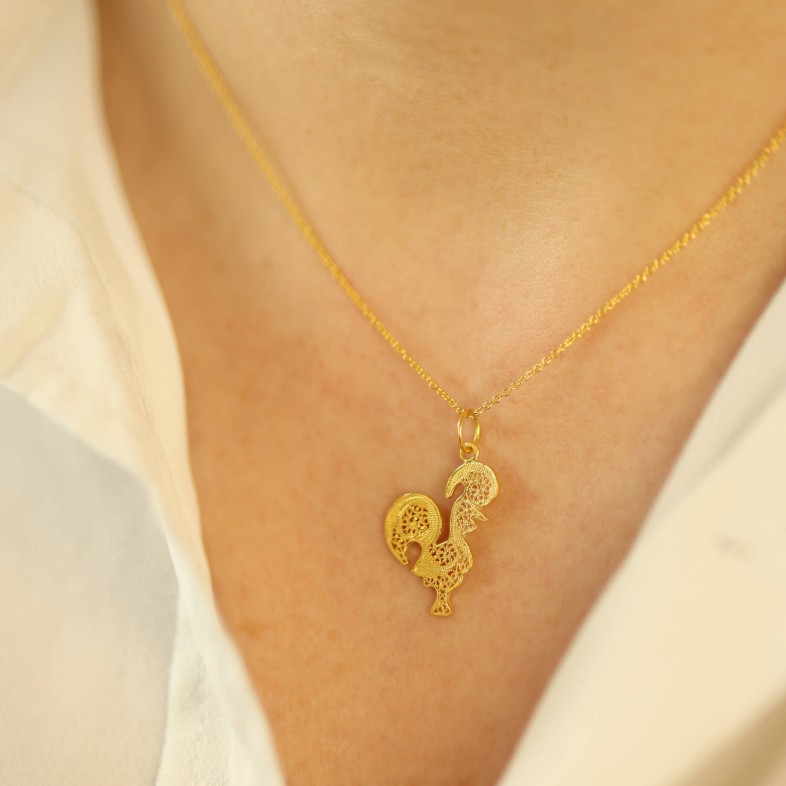 19.2K Gold Rooster Pendant | Popular