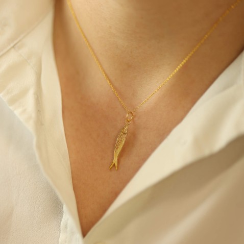 19.2K Gold Sardine Pendant | Popular