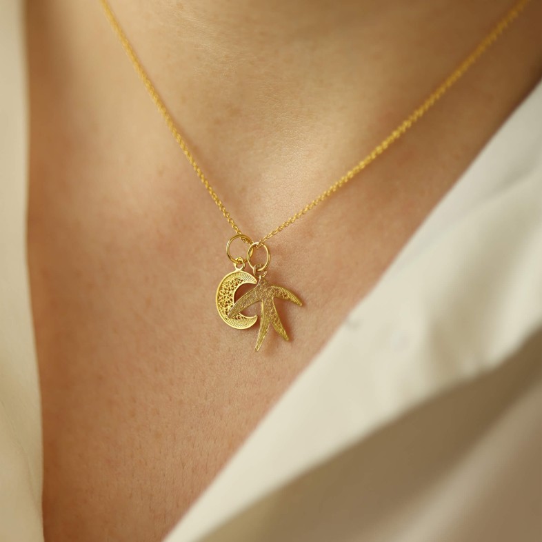 Moon Pendant in 19.2K Gold