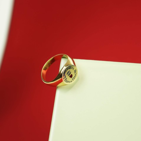 Anel "Longe Vista Perto do Cora��o" Prata 925 | Lembran�a