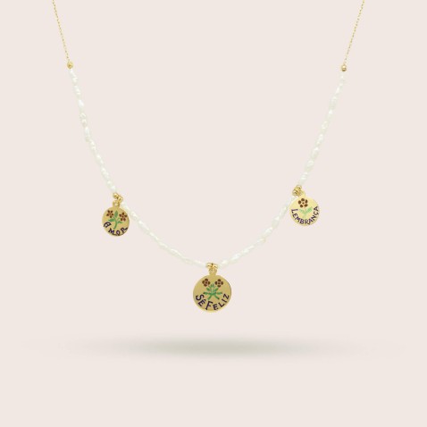 "Be Happy" Necklace in Sterling Silver | Lembran�a