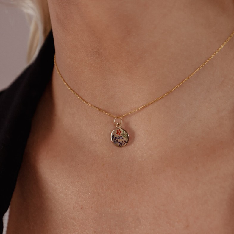 Medalha "Amor de M�e" em Ouro 19,2K | Lembran�a