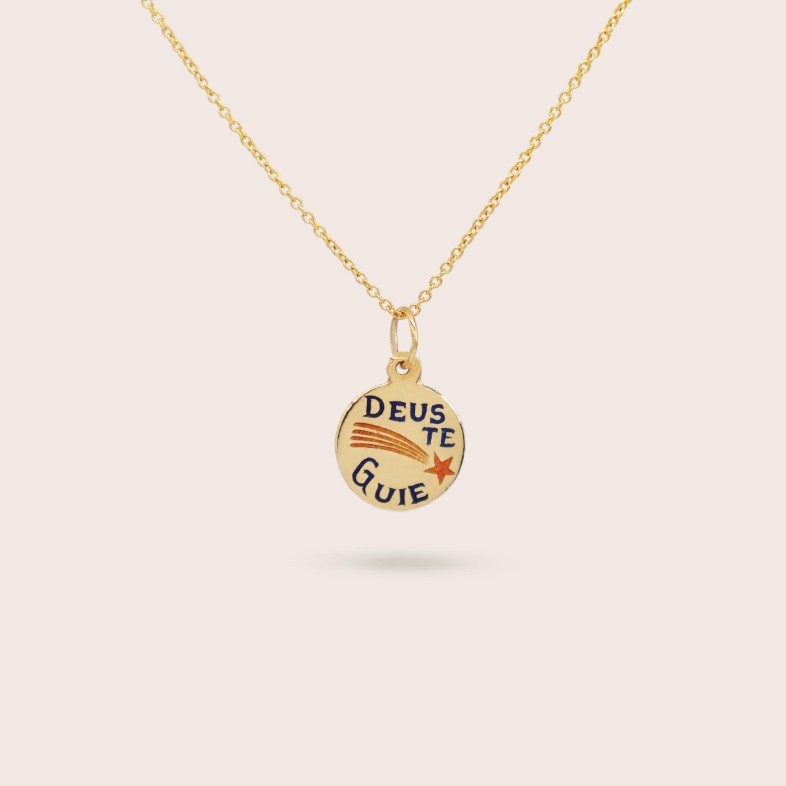 "God Guide You" Pendant in 19,2K Gold | Lembran�a