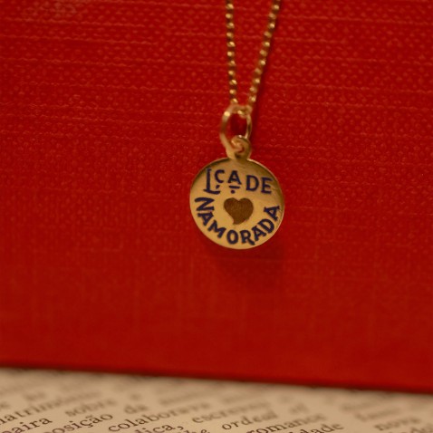 Medalha "Lembran�a da Namorada" em Prata 925 | Lembran�a