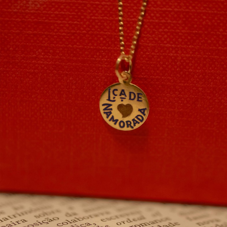 Medalha "Lembran�a da Namorada" em Prata 925 | Lembran�a