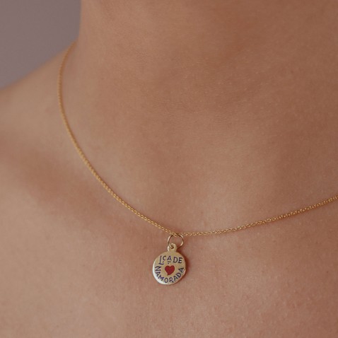 Medalha "Lembran�a de Namorada" em Ouro 19,2K | Lembran�a