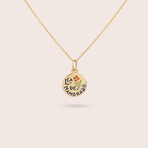 Medalha "Lembran�a de Namorado" em Ouro 19,2K | Lembran�a