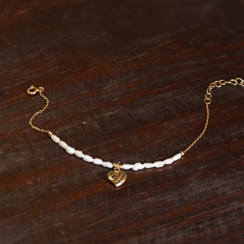 Pulseira"N�o me Beijes na Boca" em Prata 925 | Lembran�a