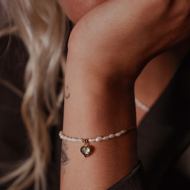 Pulseira"N�o me Beijes na Boca" em Prata 925 | Lembran�a