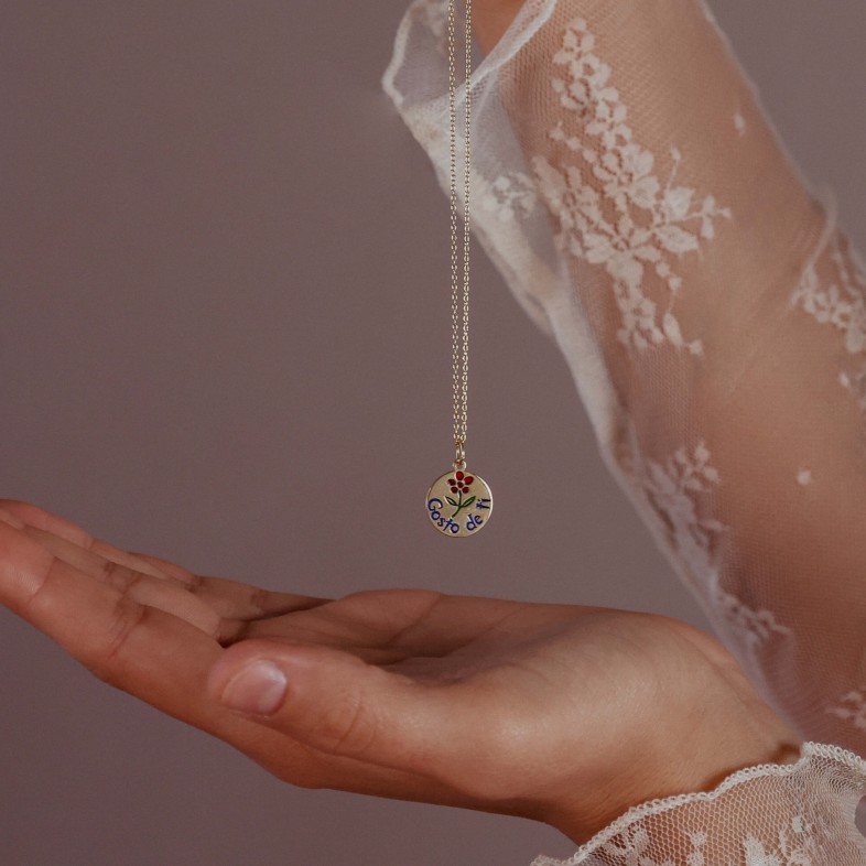 Gold-plated Sterling Silver "I like you" Pendant | Lembran�a