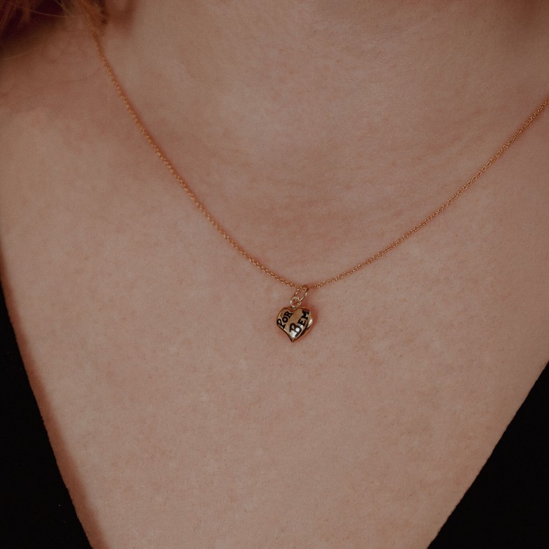 Gold-plated Sterling Silver "For Good" Heart Pendant  | Lembran�a
