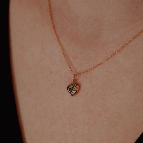 Gold-plated Sterling Silver "Don't Kiss Me On the Mouth" Pendant | Lembran�a