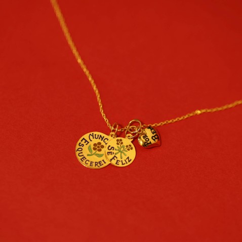 Gold-plated Sterling Silver "For Good" Heart Pendant  | Lembran�a