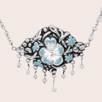 silver / turquoise