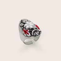Silver / Red