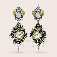 silver / green