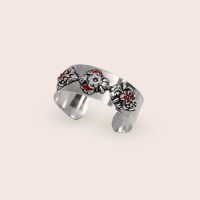 Silver / Red