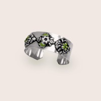 silver / green